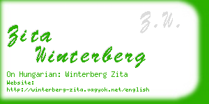 zita winterberg business card